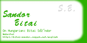 sandor bitai business card